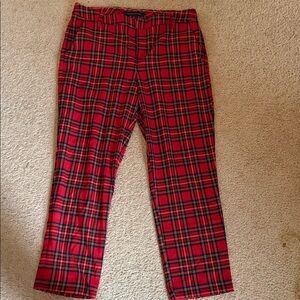 Women’s Tommy Hilfiger Red Plaid Pants